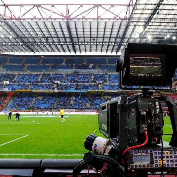 Diritti televisivi telecamera stadio Tv Rights Television 
Milano 1-03-2015 Stadio Giuseppe Meazza - Football Calcio Serie A Inter - Fiorentina. Foto Giuseppe Celeste / Insidefoto